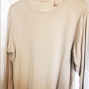 Kate Hill Tan long sleeve women’s top like new size XL